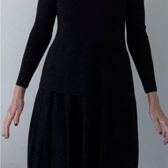 COS Black Boatneck Long Sleeve Sweater Dress - Picture 4 of 4